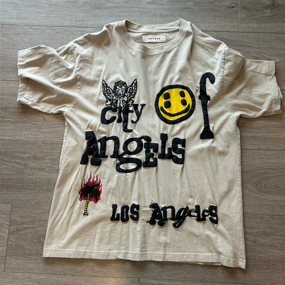 PacSun “City of Angels” Graphic Tee (Beige)